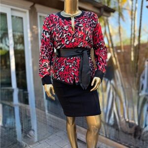 NWOT ~Escada Leopard Print Top